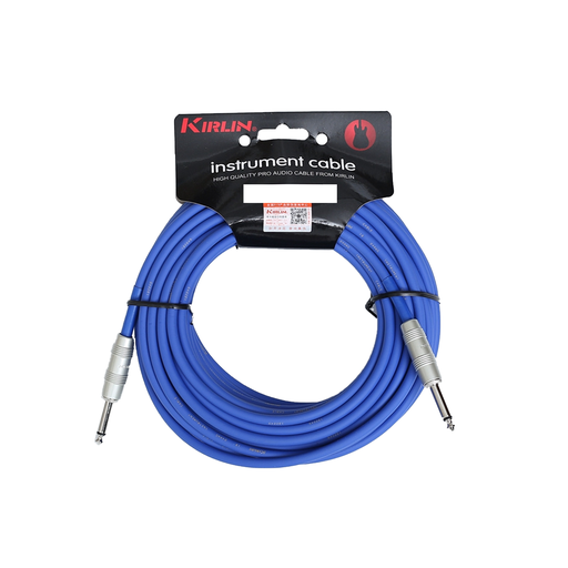 [IP-241PR-6M/BL-24AWG] CABLE PARA INSTRUMENTO KIRLIN, TS 1/4 - TS 1/4, CAPA LISO AZUL, 6 METROS