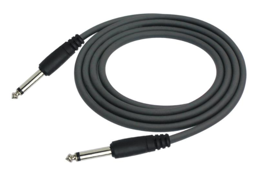 [IC-241-3M/BK-24AWG] CABLE PARA INSTRUMENTO KIRLIN, TS 1/4 - TS 1/4, CAPA LISO NEGRO, 3 METROS