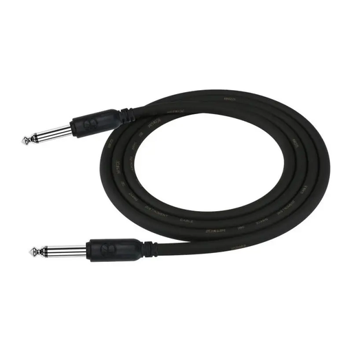 [IC-241-6M/BK] CABLE PARA INSTRUMENTO KIRLIN, TS 1/4 - TS 1/4, CAPA LISO NEGRO, 6 METROS