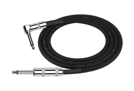 [IPCV-242-6M/BK-24AWG] CABLE PARA INSTRUMENTO KIRLIN, TS 1/4 RECTO - TS 1/4 L , CAPA LISO NEGRO, 6 METROS