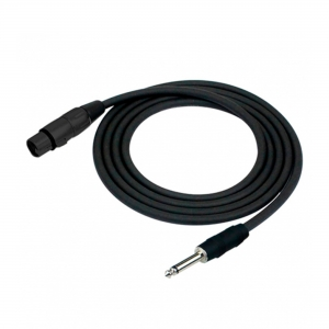 [MPC-472B-6M/BK 24AWG] CABLE PARA MICROFONO KIRLIN, TS 1/4 - XLR HEMBRA, CAPA LISO NEGRO, 6 METROS