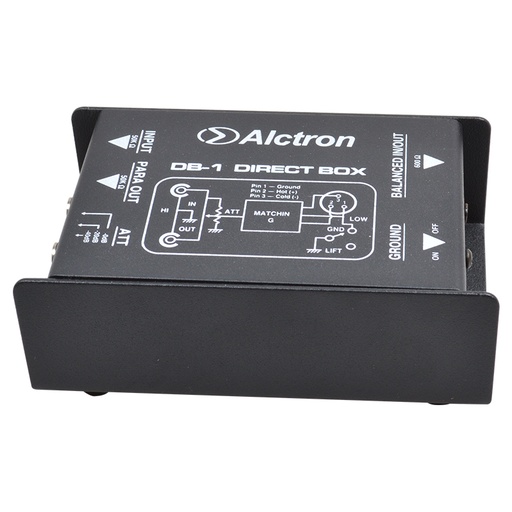 [DB-1] CAJA DIRECTA ALCTRON PASIVO, 1 CANAL, CHASIS DE ACERO NEGRO