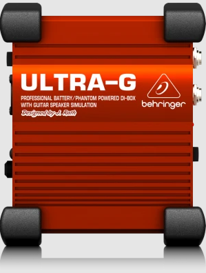 [GI100] CAJA DIRECTA BEHRINGER, ULTRA DI, CON EMULADOR DE AMPLIFICADOR PARA GUITARRA, 1 CANAL, PARA ESCENARIO Y ESTUDIO