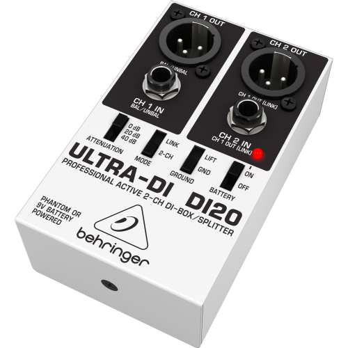 [DI20] CAJA DIRECTA SPLITER BEHRINGER, ULTRA DI, ACTIVO, 2 CANALES,