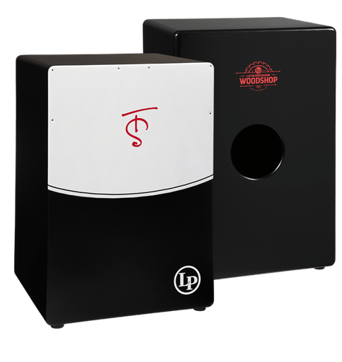 [LP1444] CAJON PERUANO LP, SERIE TONY SUCAR,  CUERPO DE PINO CHILENO, TAPA ARMONICA ROJA MERANTI