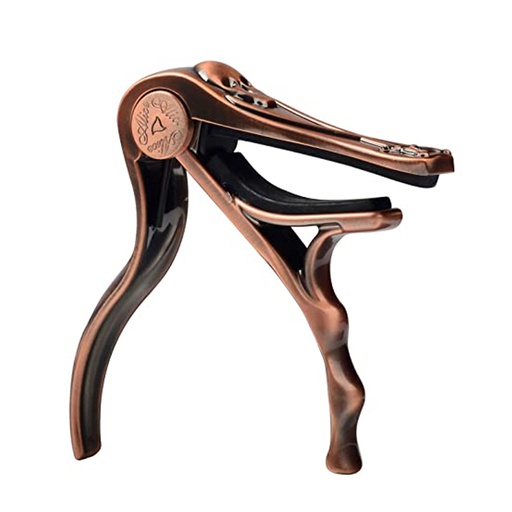 [A007H/PB] CAPODASTRO ALICE, PARA GUITARRA, DISEÑO CALAVERA PIRATA, COLOR COBRE