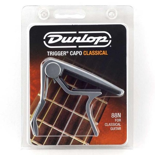 [88N] CAPODASTRO DUNLOP, PARA GUITARRA CLASICA / ACUSTICA, COLOR PLATA