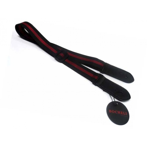 [WU-05BK-RD] CINCHO BOCHELI, PARA UKULELE, FRANJAS NEGRO Y ROJO