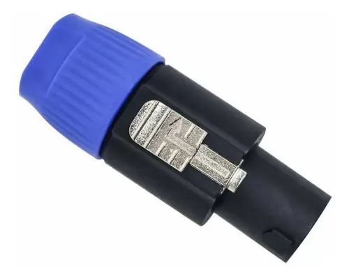 [K4CF-BLUEX1P] CONECTOR KIRLIN, SPEAKON, COLOR AZUL CON GRIS