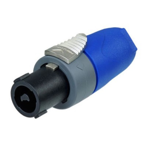 [NL2FX] CONECTOR NEUTRIK, SPEAKON PARA BOCINA, 2 CONTACTOS, COLOR NEGRO CON AZUL