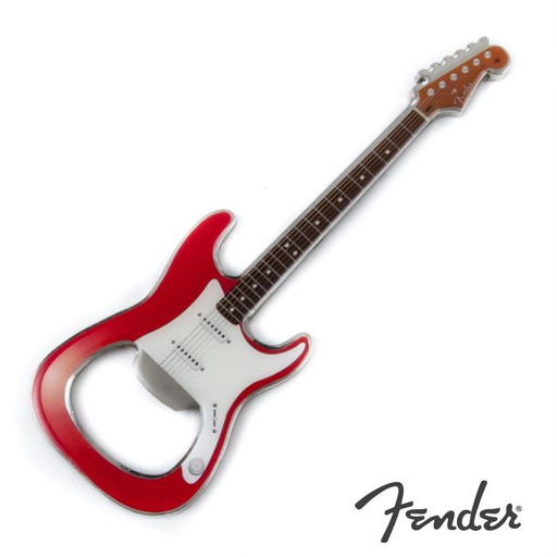 [9190024000] DESTAPADOR FENDER, DISEÑO DE GUITARRA STRATOCASTER ROJO, METAL