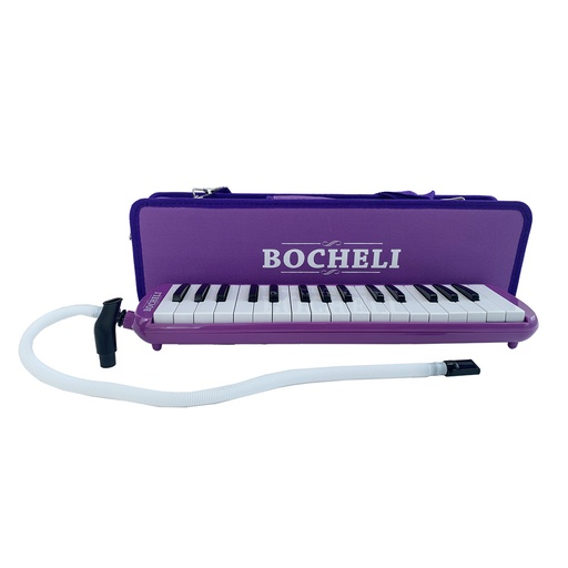[YWMD-32PR] FLAUTA MELODICA BOCHELI, 32 NOTAS, PURPURA, CON FUNDA