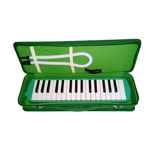 [YWMD-32GR] FLAUTA MELODICA BOCHELI, 32 NOTAS, VERDE, CON FUNDA