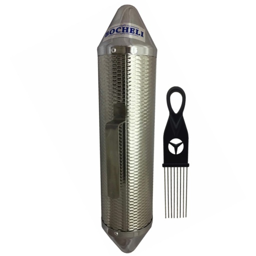 [GB-YWMG-0718] GUIRO BOCHELI, 3 X 11 PULGADAS, CON SHAKER Y PEINETA