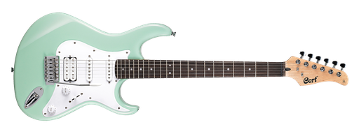 [G110 CGN] GUITARRA ELECTRICA CORT, MADERA ALAMO, ARCE, JATOBA, COLOR VERDE CARIBEÑO, INCLUYE FUNDA