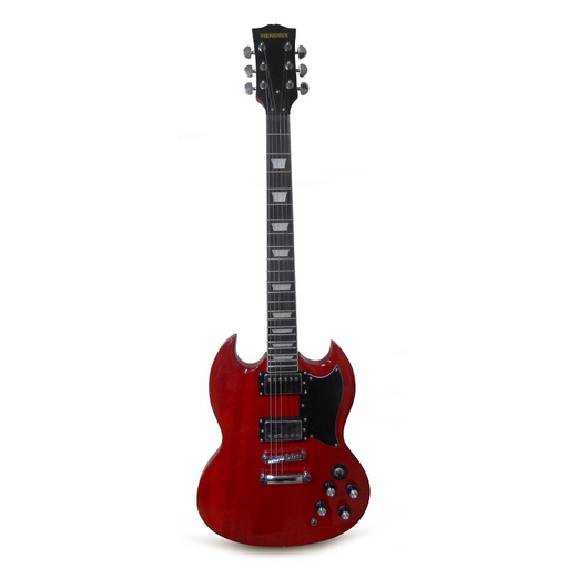 [GH-EGR240] GUITARRA ELECTRICA HENDRIX, BATMAN, ROJO INTENSO, CON FUNDA