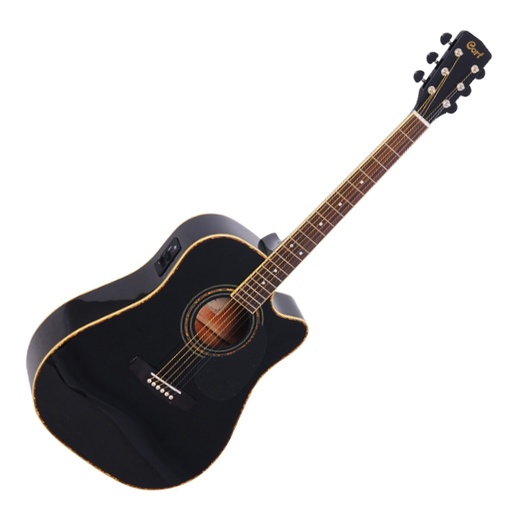 [AD880CE BK] GUITARRA ELECTROACUSTICA CORT, COLOR NEGRO