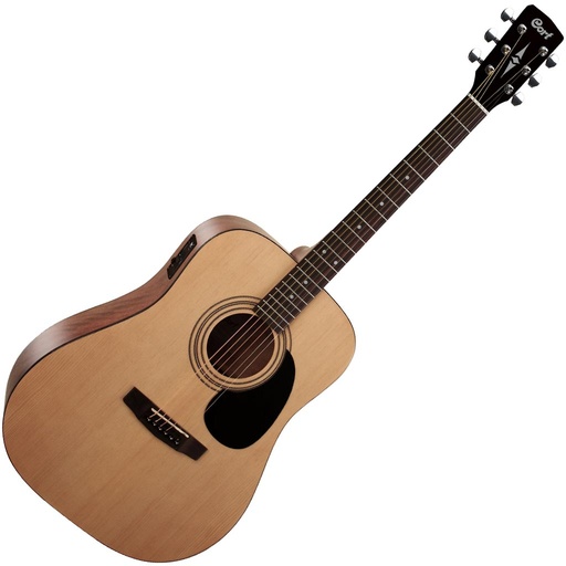 [AD810E OP] GUITARRA ELECTROACUSTICA CORT, COMBINACION DE MADERA ABETO, CAOBA, COLOR NATURAL PORO ABIERTO, CON FUNDA