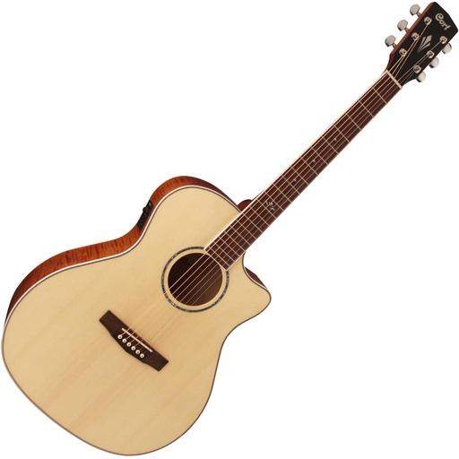 [GA-FF NAT] GUITARRA ELECTROACUSTICA CORT, Serie Acústica Grand Regal, COMBINACION DE MADERA ABETO, ROSETA DE ABULON, ARCE, CAOBA, SISTEMA FISHMAN, COLOR NATURAL, CON FUNDA