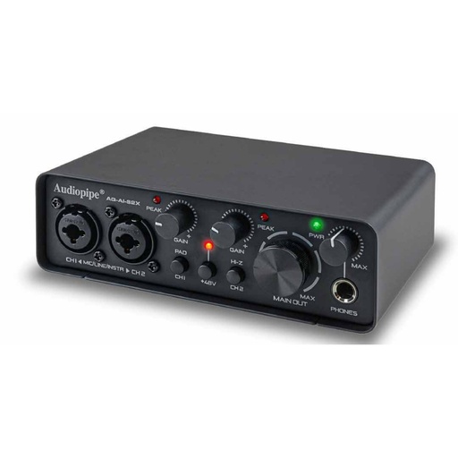 [AQ-AI-S2X] INTERFACE DE AUDIO AUDIOPIPE, 2-IN HIBRIDO / 2-OUT, 24BIT, 192KHZ / COMPATIBLE CON MAC Y WINDOWS