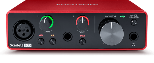 [SOLO G3] INTERFACE DE AUDIO FOCUSRITE, SCARLETT, 1-IN XLR / 1-IN TS / 2-OUT, 24BIT, 192KHZ