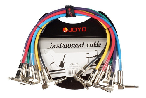 [JOY-CM-05] KIT DE CABLES JOYO, 6 UNIDADES, VARIOS COLORES, PARA PEDAL DE AFECTOS, 1.2 FT, MONO