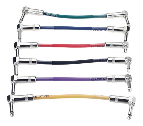 [JOY-CM-11] KIT DE CABLES JOYO, 6 UNIDADES, VARIOS COLORES, PARA PEDAL DE AFECTOS, 0.33 FT, MONO