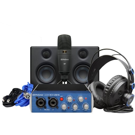 [ABOX96K ULTIMATE] KIT DE INTERFAZ DE AUDIO PRESONUS, AUDIOBOX USB96, STUDIO ONE ARTIST, MIC M7, AUDIFONOS HD7, MONITORES ERIS 3.5