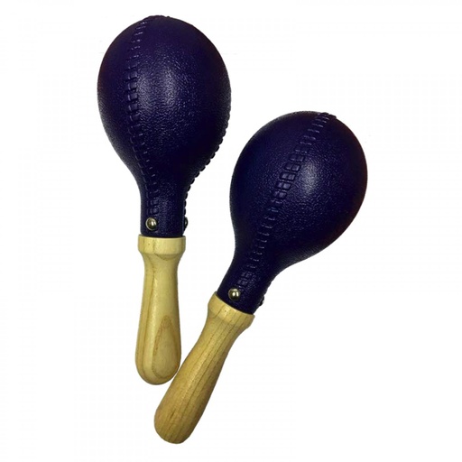[YWPM-16BLUE] MARACAS BOCHELI, 2 MARACAS, MANGO DE MADERA Y PUNTA DE PLASTICO, AZUL