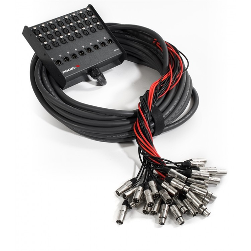 [EBN2408] MEDUSA PARA ESCENARIO ( SNAKE ) PROEL, 24 ENTRADAS XLR, 8 SALIDAS XLR, 25 METROS DE LONGITUD