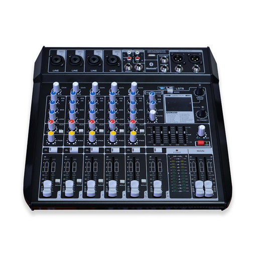 [LST8 BT] MEZCLADORA PASIVA LS SYSTEMS, 8 ENTRADAS (4 XLR) (2 STEREO), USB PLAYBACK, BLUETOOTH, FX