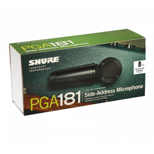 [PGA181-XLR] MICROFONO CONDENSADO SHURE, CARDIODE, PARA STUDIO, METALICO COLOR NEGRO