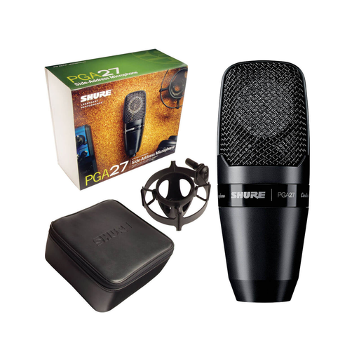 [PGA27-LC] MICROFONO CONDENSADO, SHURE, DE DIAFRAGMA GRANDE, PARA STUDIO, INCLUYE MONTAGE ( SUSPENSION )