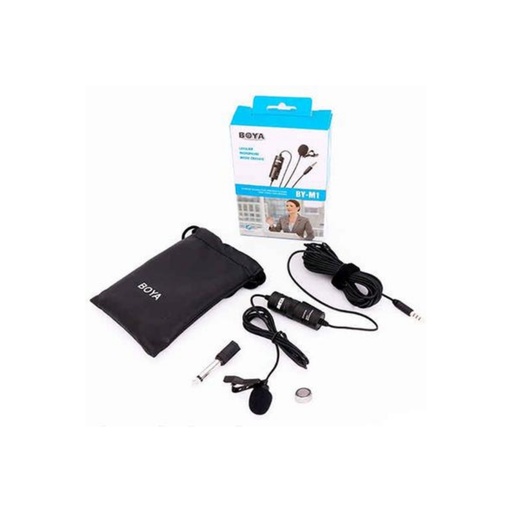 [BOY-M-LEV-M1] MICROFONO DE SOLAPA BY-M1 BOYA PARA DSLR Y CELULAR, PATRON OMNI-DIRECCIONAL, DE BATERIA