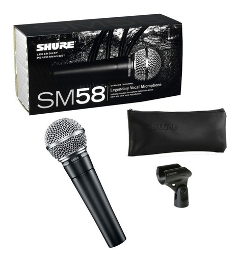[SM58-LC] MICROFONO DINAMICO SHURE, PARA VOCES, CARDIOIDE, CHASIS NEGRO