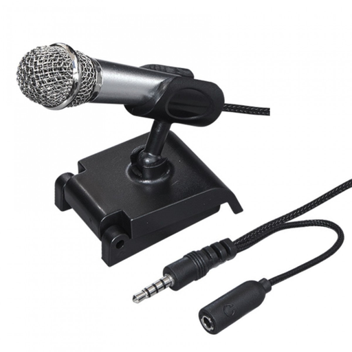 [M-12-0010] MINI MICROFONO MITZU, METALICO, PARA GRABACION EN DISPOSITIVOS MOVILES