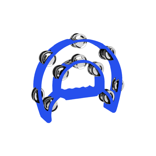 [YWTW-20BL] PANDERETA BOCHELI, DOBLE MEDIA LUNA, AZUL