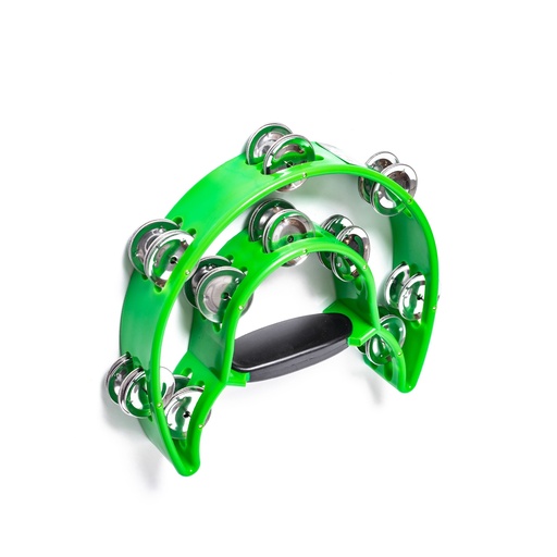 [YWTW-20GR] PANDERETA BOCHELI, DOBLE MEDIA LUNA, VERDE