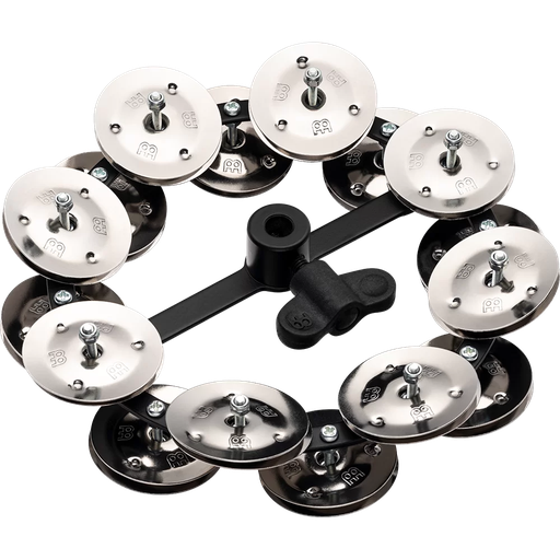 [HTHH2B-BK] PANDERETA MEINL, SERIE PROFESIONAL, PARA HI-HAT, ARO NEGRO, 16 DISCOS