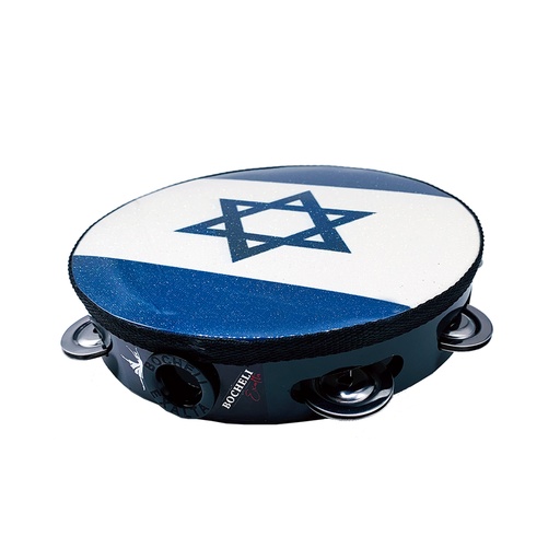 [PBE-ISRAEL] PANDERO BOCHELI, SERIE EXALTA, 8.5 PULGADAS, DISEÑO DE BANDERA DE ISRAEL