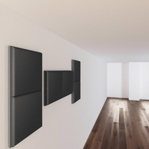 [AIX-SH004-L-C-SR] PANEL ACUSTICO SH004 AIX FOAM, LISA CARBON, COLOR ANTRACITA, 50CM X 50CM X 5CM,