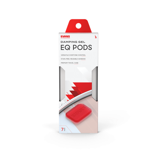[EQ POD] PAQUETE DE DAMPER PADS EVANS, 7 PIEZAS, COLOR ROJO