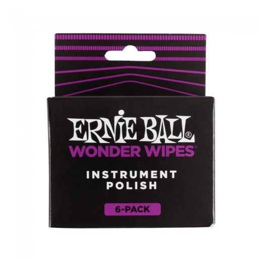 [P04278] PAQUETE DE LIMPIEZA ERNIE BALL, PARA PULIR INSTRUMENTO, 6 UNIDADES