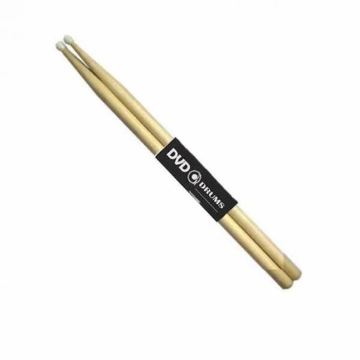 [BD-DVD-5A-PLASTIC] PAR DE BAQUETAS DVD, MEDERA MAPLE, 5A PUNTA DE PLASTICO