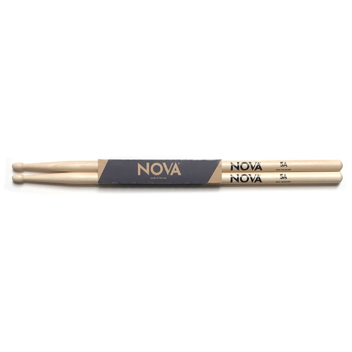 [N5A] PAR DE BAQUETAS NOVA BY VIC FIRTH, SERIE 5A, PUNTA DE MADERA, COLOR MADERA