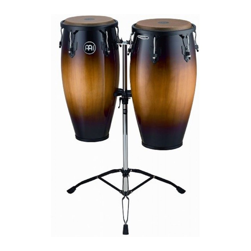[MC82VSB] PAR DE CONGA MEINL, MEDIDAS 11 + 12, ACABADO BRILLATE, COLOR SUNBURTS CON SOPORTE