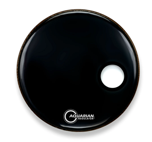 [RSM20BK] PARCHE RESONANTE ACUARIAN, DE 20 PULGADAS, COLOR NEGRO, 1 CAPA, CON ORIFICIO