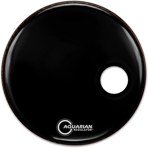 [RSM22BK] PARCHE RESONANTE ACUARIAN, DE 22 PULGADAS, COLOR NEGRO, 1 CAPA, CON ORIFICIO