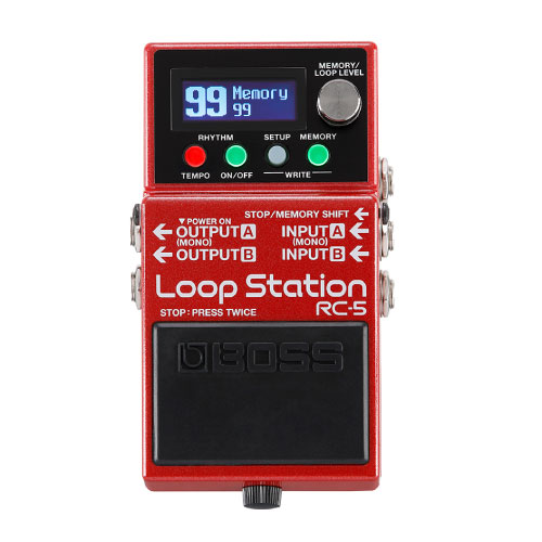 [RC-5] PEDAL ANALOGICO BOSS, 9V, LOOP, 50 RITMOS, 13HRS DE GRABACION, 99 MEMORIAS, PANTALLA LCD PARA GUITARRA ELECTRICA