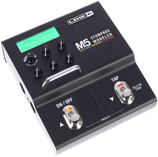 [M5] PEDAL MULTI-EFECTOS LINE 6, PARA GUITARRA, 100 EFECTOS, MIDI, SALIDA STEREO, AFINADOR